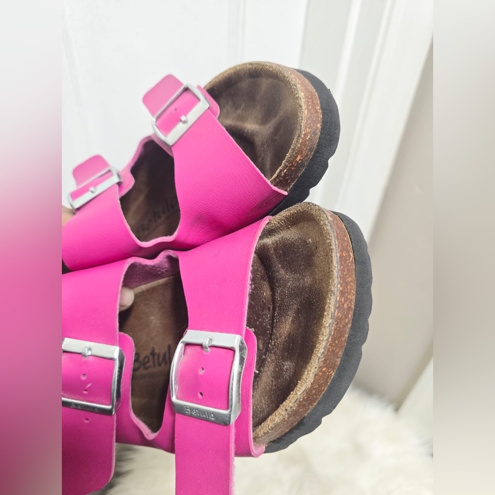 Birkenstock Betula Arizona sandals in a fuchsia/hot pink color - Picture 5 of 8